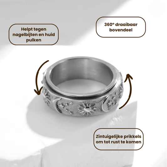 Calm ring | fidget ring | anxiety ring | zilver