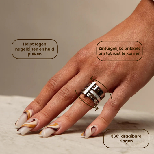 Calm ring | fidget ring | anxiety ring | zilver