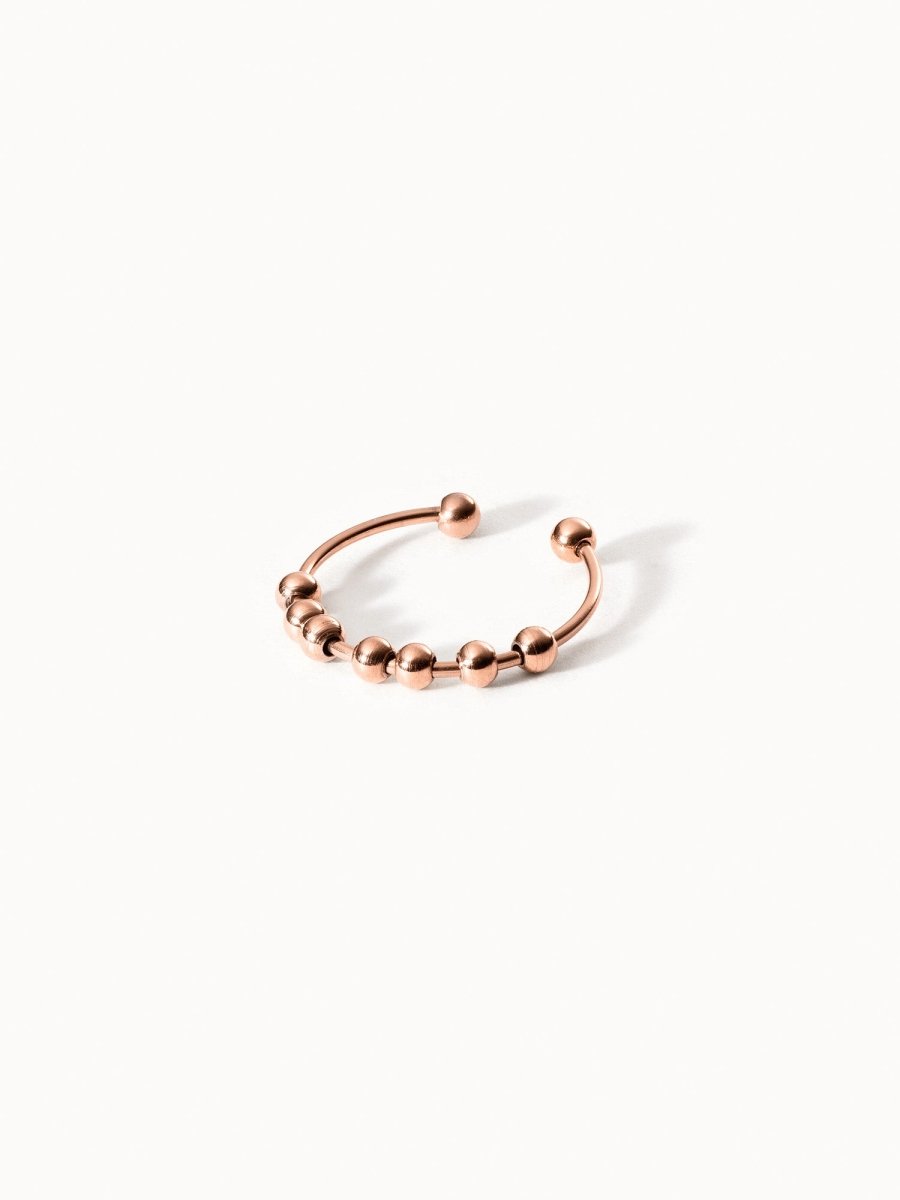 Calm ring | fidget ring | anxiety ring | rosé goud | beads | kralen