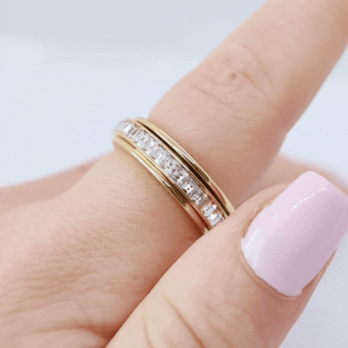 Calm ring | fidget ring | anxiety ring | goud