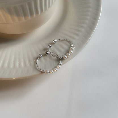 Calm ring | fidget ring | anxiety ring | zilver | parel